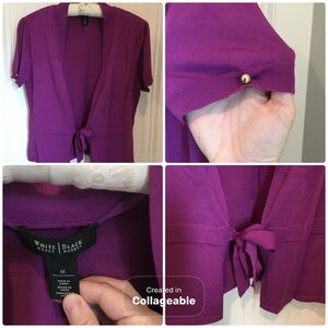 White House Black Market tie-front cardigan in pristine condition, size medium